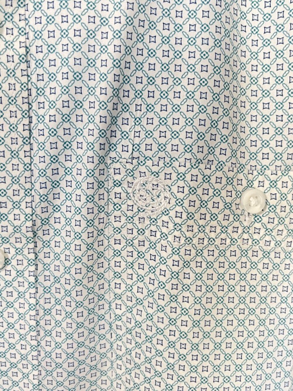 🤠 Wrangler George Strait Men’s Western Shirt White Green Blue 4XL 🔥 - Picture 3 of 7